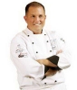 SAN JAMAR  Executive Chef-tex Breeze™ White Long Sleeve Chef Jacket w/ Black Cuffs - 5X