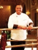 SAN JAMAR  Tunic Chef-tex Breeze™ White Pullover Chef Jacket w/Black Cuffs - 3X