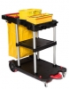 SSS Dock'n Lock Janitor Cart - 2-Shelf