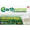  Earthsense® Recycled Can Liners - 13gal, White, 90 Bags/BX